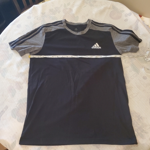 Adidas Essentials Melange Tee Black Grey - Picture 6 of 9